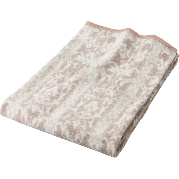 日本製　ジャカード織ウール毛布（毛羽部分）