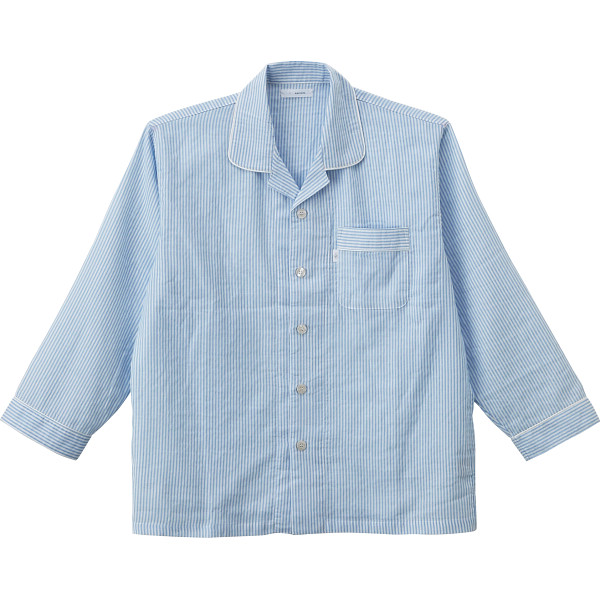 二重ガーゼストライプペアーパジャマ