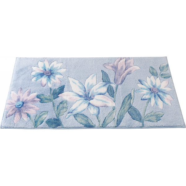 ノーブル　大判玄関マット　ブルー