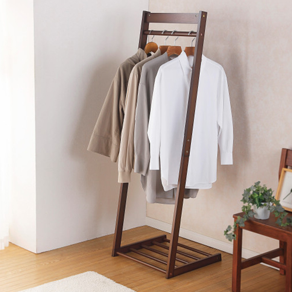 ハンガーラック　ダークブラウン