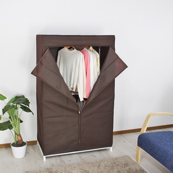 スーツラック（９０ｃｍ幅）　ブラウン