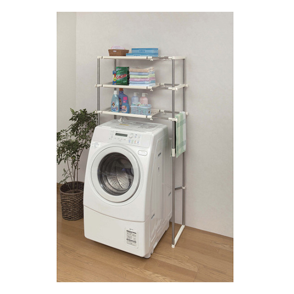 ステンレス洗濯機ラック３段式