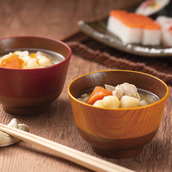 日本伝統色　漆塗汁椀５色揃（木箱入）