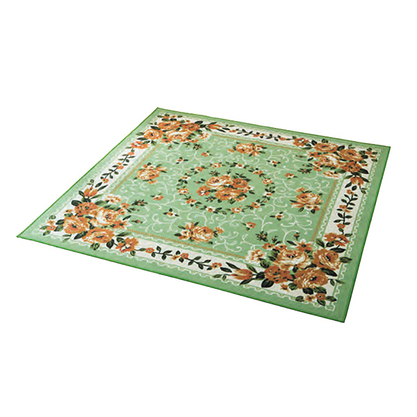 はっ水加工ラグ　グリーン