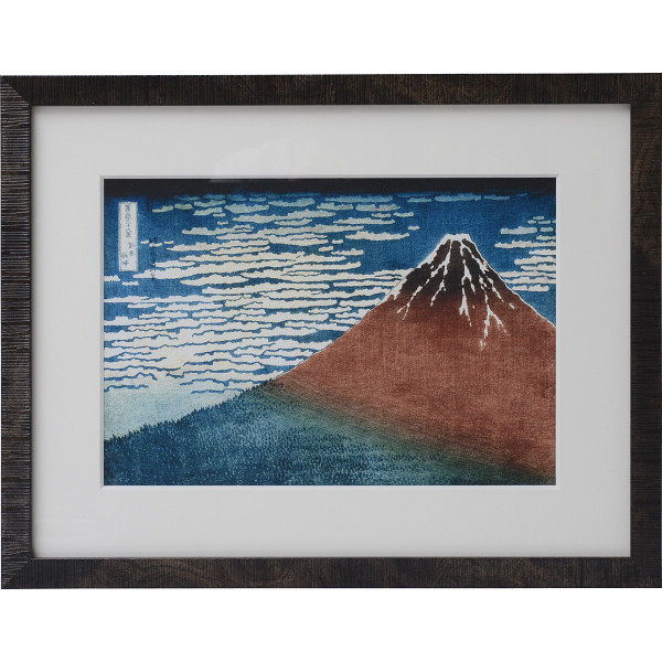 浮世絵額　葛飾北斎「凱風快晴」