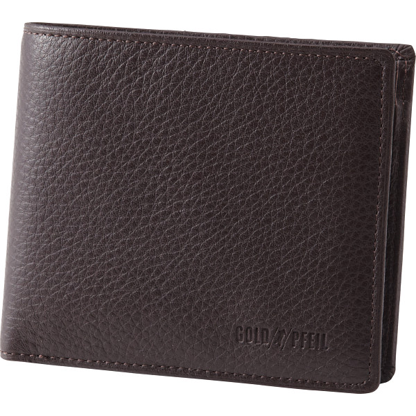 ゴールドファイル　札入れ　ダークブラウン