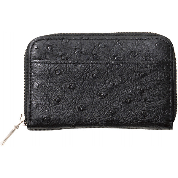 オーストリッチ小銭入れ　ブラック