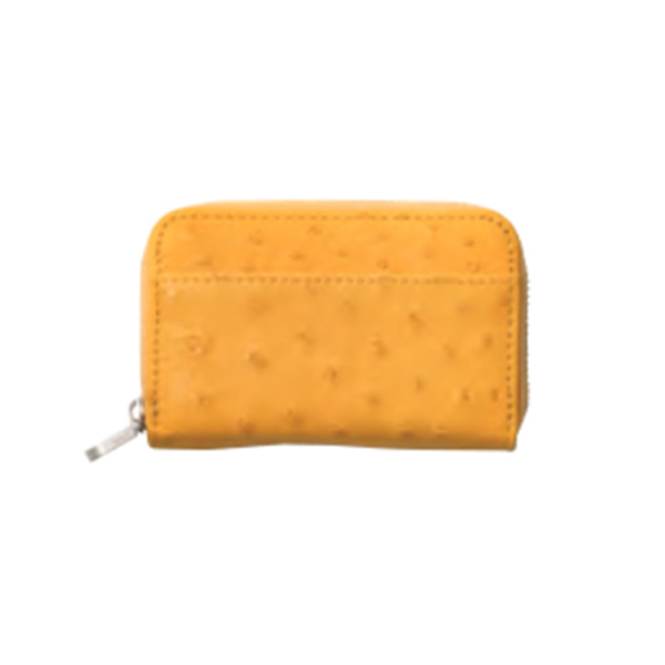 オーストリッチ小銭入れ　マスタード