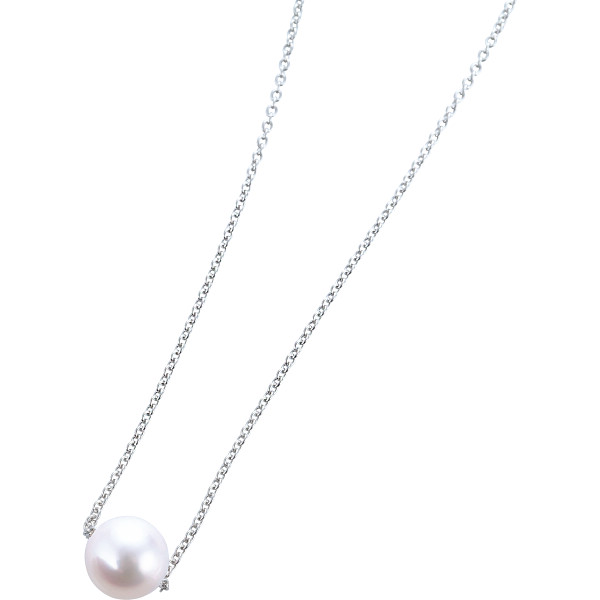 あこや本真珠一珠ペンダント　シルバー