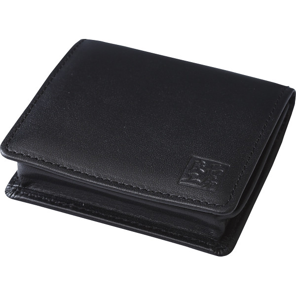 良品工房　日本製牛革財布＆小銭入れセット　ブラック
