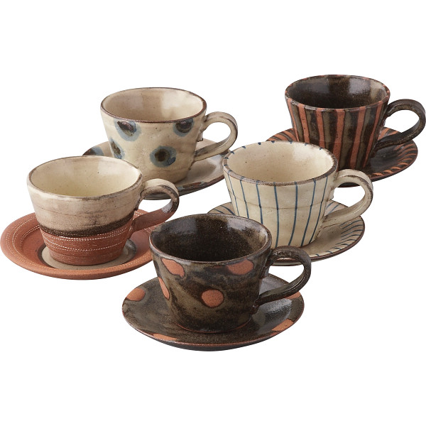 紋様　珈琲碗皿揃