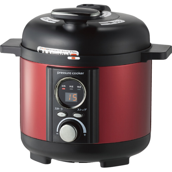 リブセトラ　電気圧力鍋（１．２ｌ）　レッド