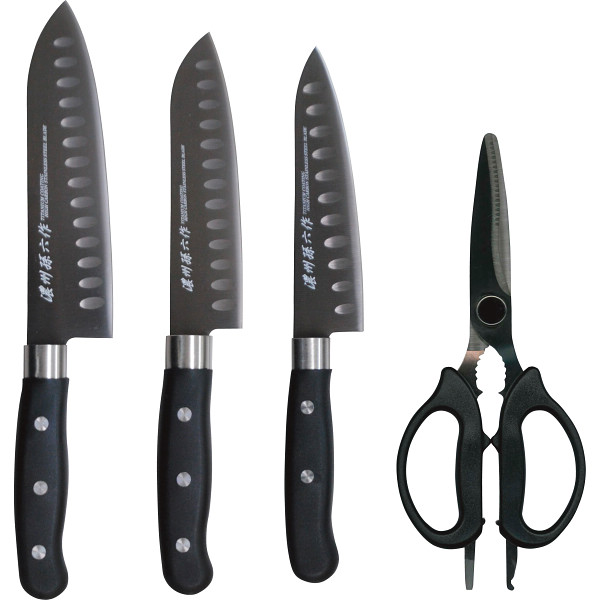 濃州孫六作　チタンコーティングＡＯＤ包丁４点セット
