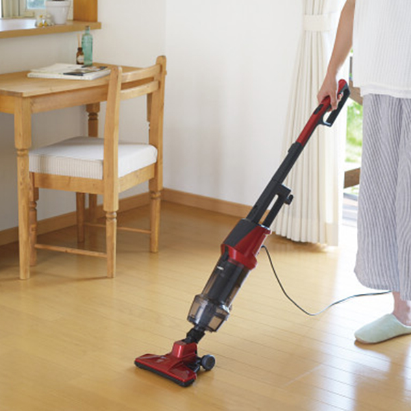 ツインバード　サイクロンスティック型クリーナー　ルビーレッド