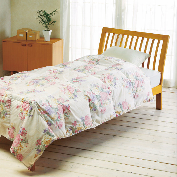 西川　羽毛肌掛けふとん　ピンク