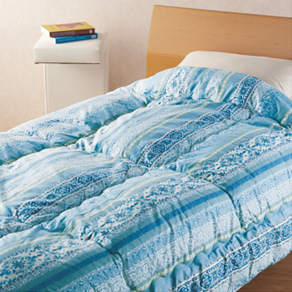 ウール混掛けふとん　ブルー