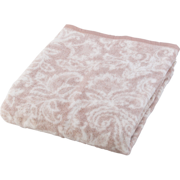 大阪泉州の毛布　ジャカード織カシミヤ入ウール毛布（毛羽部分）