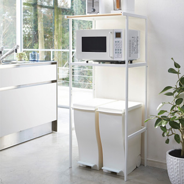 ゴミ箱上ラック　ホワイト