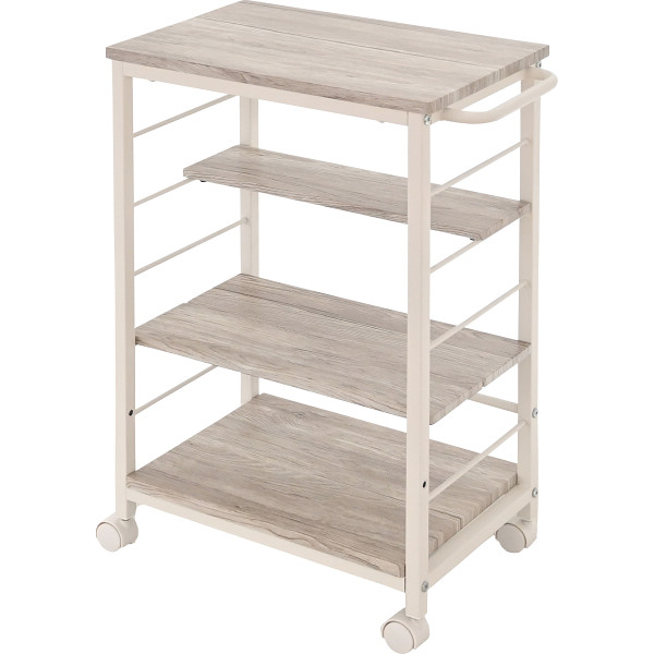 フレキシブルワゴン（ヴィンテージ風）　木目調ホワイト