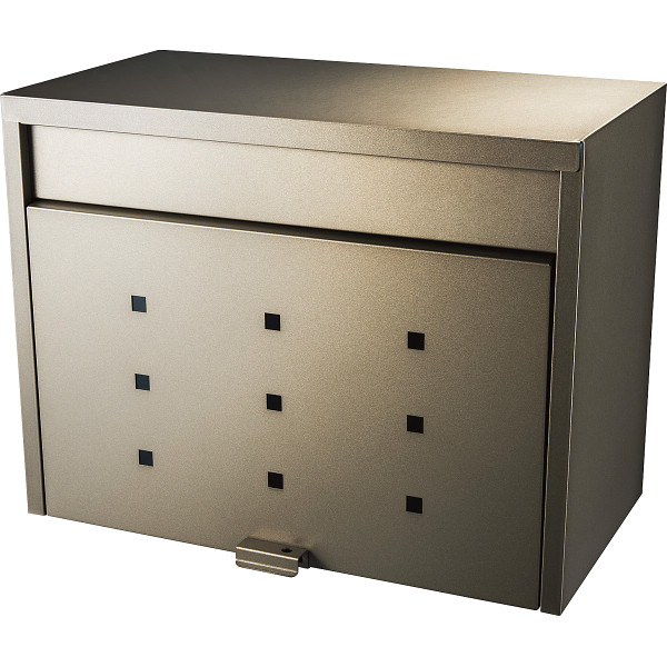 大型郵便ポスト（シール付）　チタングレー