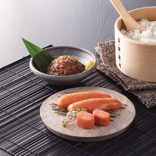 北海道産助惣鱈の卵使用　博多辛子明太子柚子風味と昆布明太