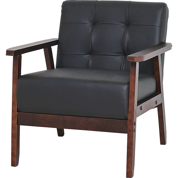 １Ｐソファ　オスロ　ブラック