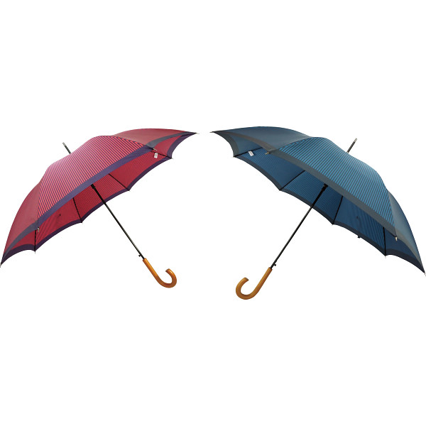 日本の職人手作り　ストライプジャンプ傘　２本セット