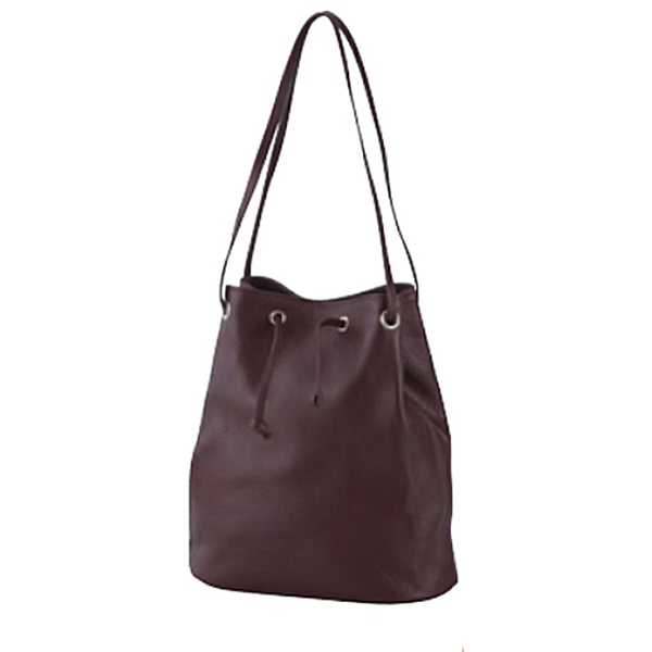 巾着　ブラウン