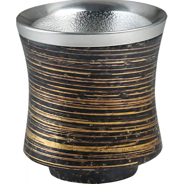 錫陶盃　金色刷毛　