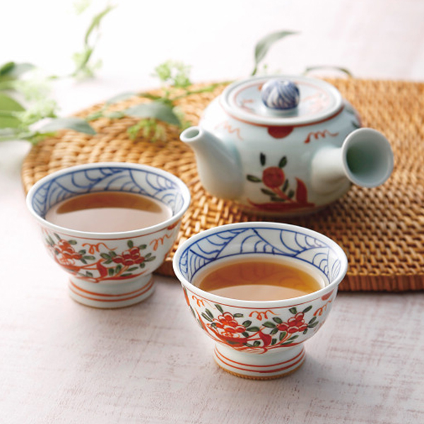 波佐見焼　古伊万里写し絵　急須茶器揃