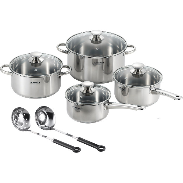 ラ・ベットラ　ステンレス鍋４点セット（ツール付）
