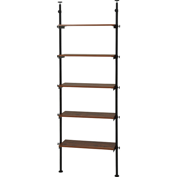 突っ張りオープンラック　ブラウン