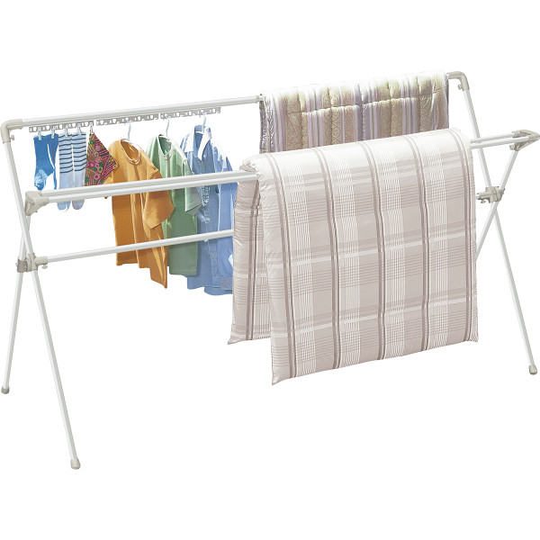 アルミダブルバ－伸縮式ふとんほし