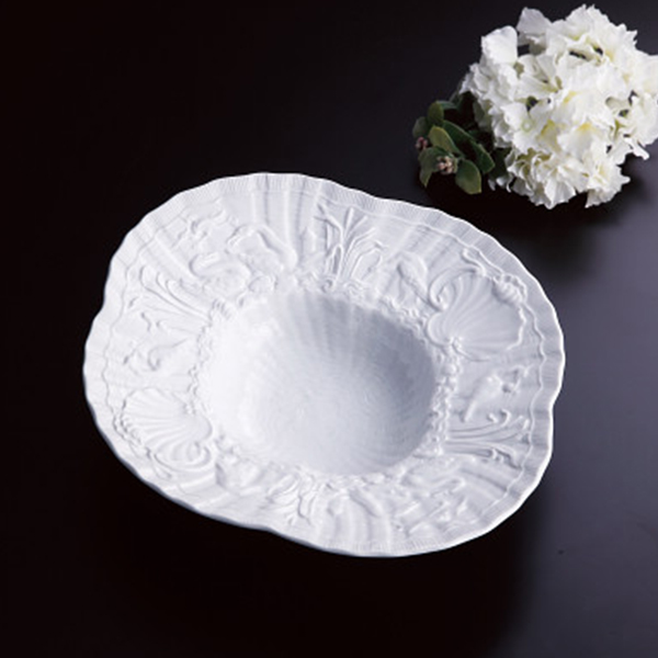 マイセン　スワンホワイト　グルメプレート（ディープ）