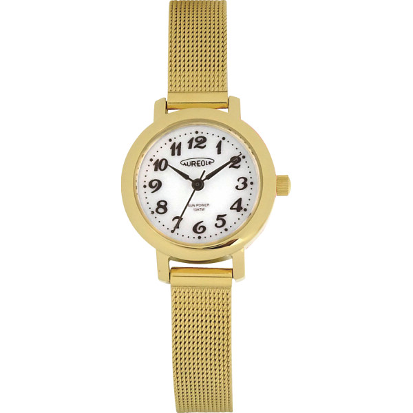 オレオール　レディースソーラーウォッチ　ゴールド