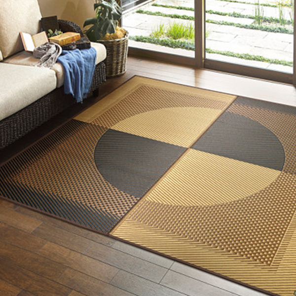 純国産　モダンい草ラグ