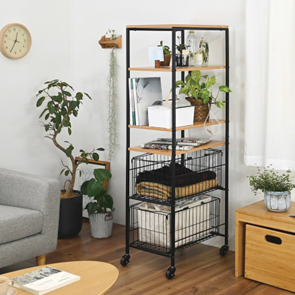 バスケット付き収納ラック