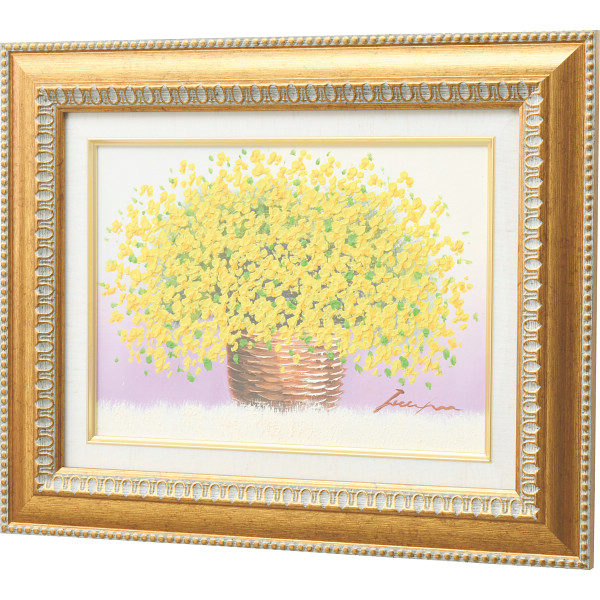 手描き油絵　「黄色のブーケ」