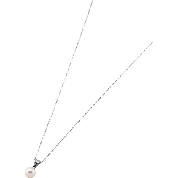 本真珠ダイヤモンドペンダント