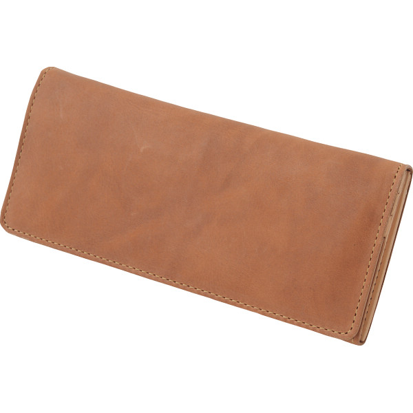 ｍ，ｉ，ｕ，ｏ．ｊ　ヌメ革　長財布　キャメル