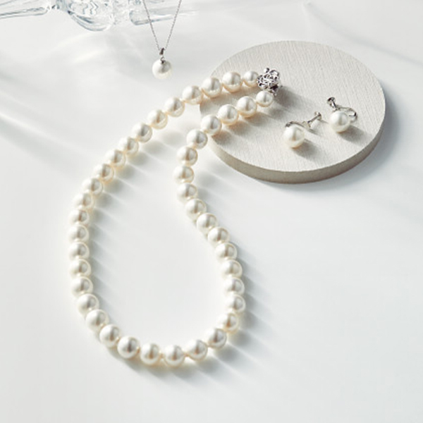 カンサイセレクション　花珠貝パール３点セット　ホワイト