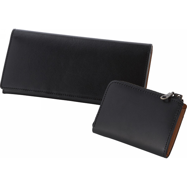 ジョセフエロール×栃木レザー　長財布＆小銭入　ブラック