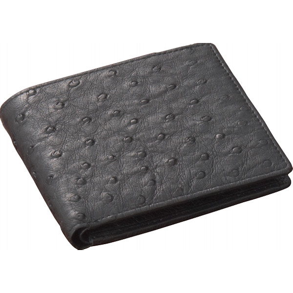 紳士用オーストリッチ財布　ブラック