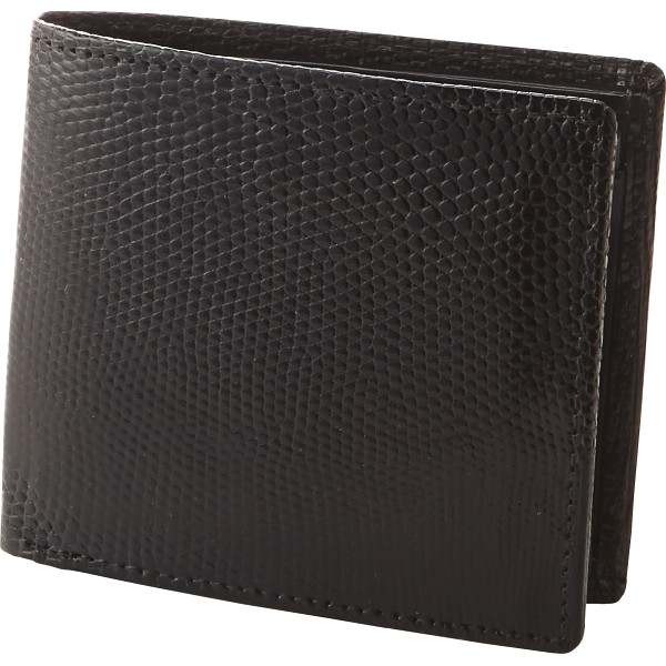 ファッゴット　リザード二つ折り財布　ブラック