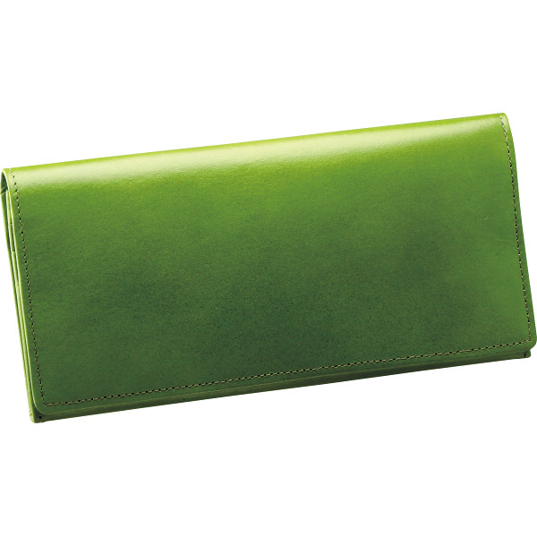手塗りオイルレザー　ササマチ長財布　グリーン
