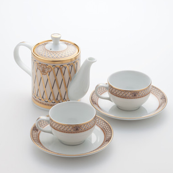 ドンチーベージュ　ポット付コーヒー６客セット