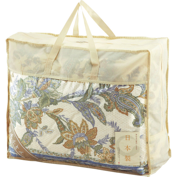 日本製　ダウン８５％入ダウンケット　ブルー