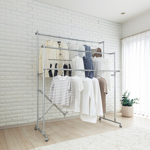 セキスイ　アルミ伸縮自在ものほしスタンド