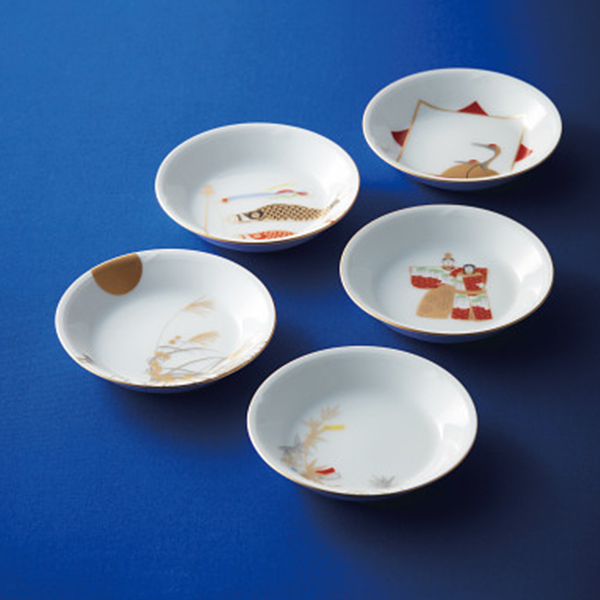大倉陶園　五歳時記　１１ｃｍ小皿揃