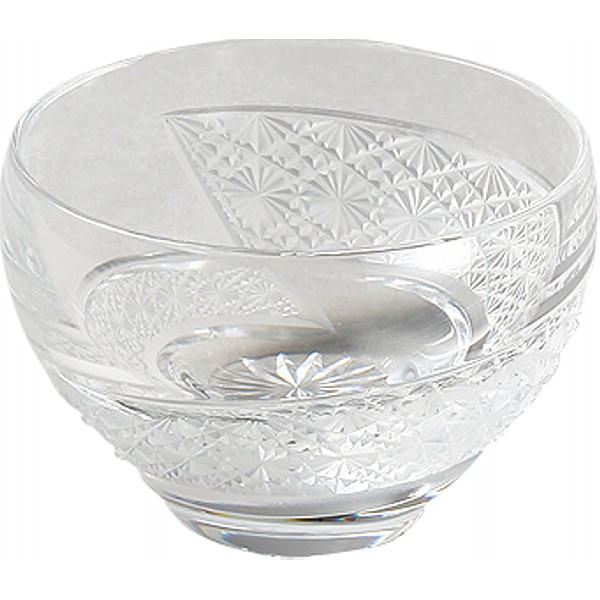 クリスタル江戸切子ぐい呑み　瀧澤利夫作